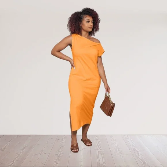 Dresses | Tangerine Relaxed Fit Midi Dress | Poshmark